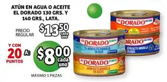 Atun en Agua o Aceite El Dorado 130 grs Y 140 grs Lata