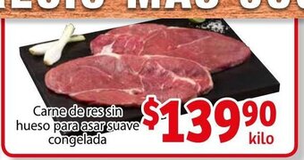 Carne de res sin hueso para asar suave congelada