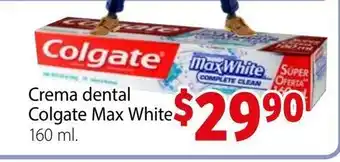 Crema Dental Colgate Max White 160 ml