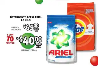 Soriana Mercado Detergente Ace o Ariel 1.5 Kilo oferta