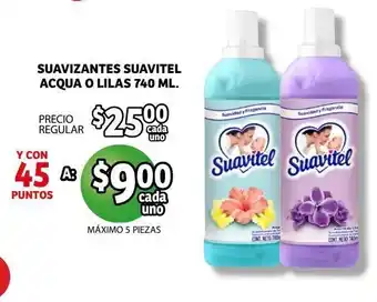 Suavizantes Suavitel Acqua o Lilas 740 ml