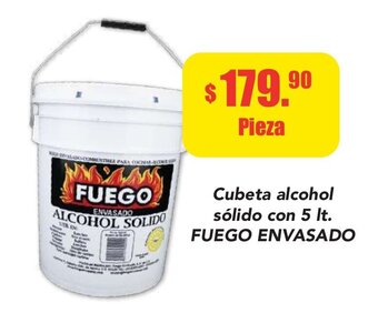 Super Aki Cubeta alcohol solido con 5 lt FUEGO ENVASADO oferta