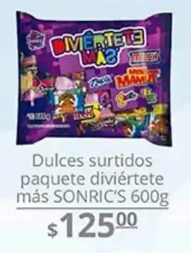 La Comer Dulces surtidos paquete diviñertete más sonric´s 600g oferta