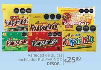 La Comer Variedad de dulces enchilados pulparindo oferta