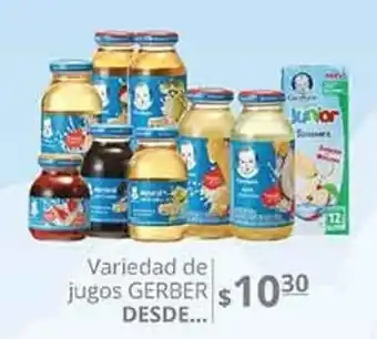 Variedad de jugos gerber
