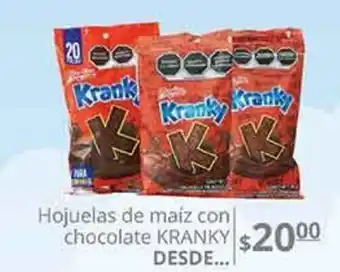 La Comer Hojuelas de maíz con chocolate kranky oferta