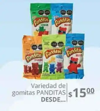 Variedad de gomitas panditas