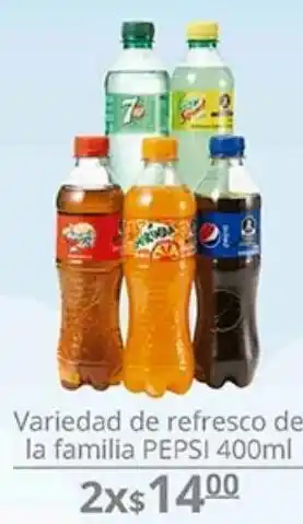 La Comer Variedad de refresco de la familia pepsi 400ml oferta