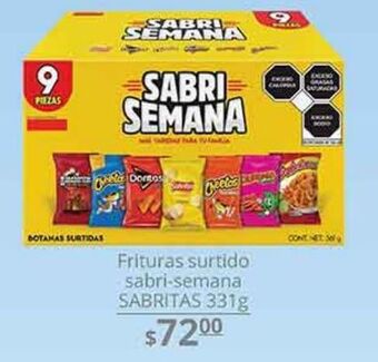 La Comer Frituras surtido sabri-semana sabritas 331g oferta