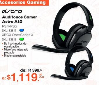 RadioShack Audífonos gamer astro a10 ps4/ps5 oferta