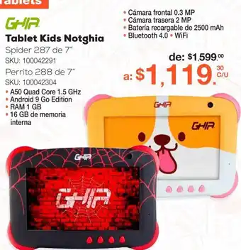 RadioShack Tablet kids notghia spider 287 de 7” oferta