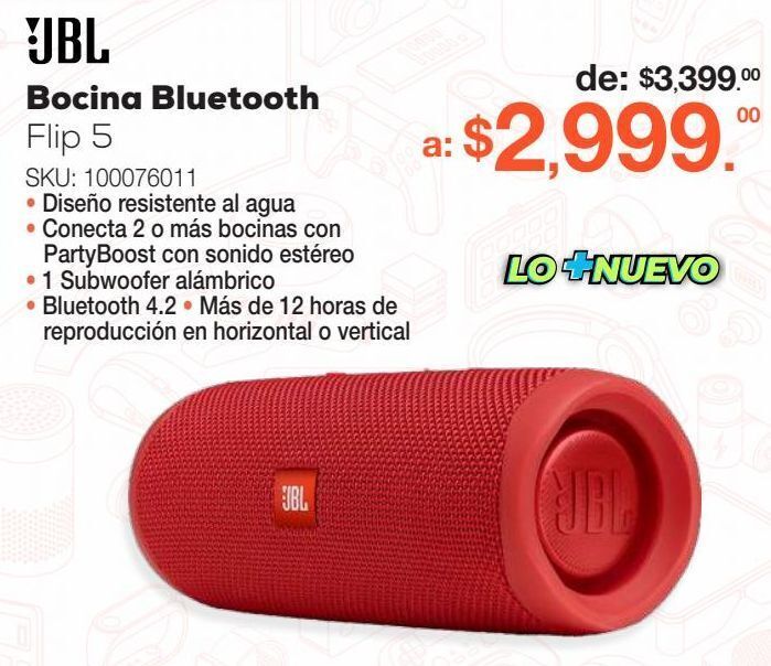 Bocina bluetooth flip 5 oferta en RadioShack