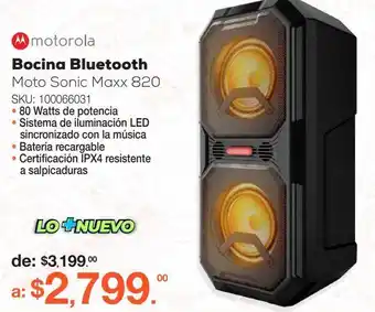 RadioShack Bocina bluetooth moto sonic maxx 820 oferta