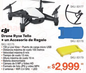 Drone ryze tello + un accesorio de regalo
