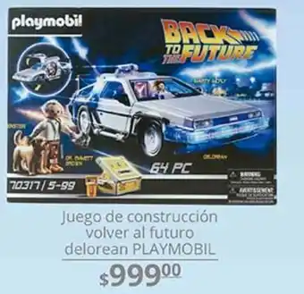 Juego de construcción volver al futuro delorean playmobil