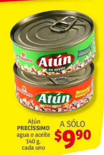 Soriana Híper Atun PRECISSIMO Agua o Aceite 140g cada uno oferta