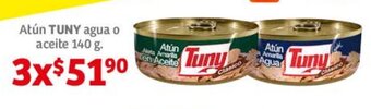 Soriana Híper Atun TUNY Agua o aceite 140g oferta