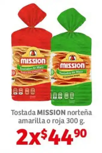 Tostada MISSION norteña amarilla o roja 300g