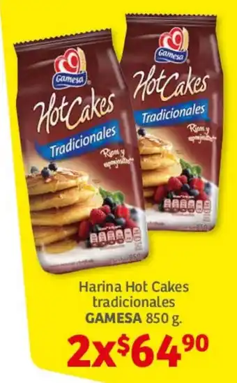 Soriana Híper Harina Hot Cakes Tradicionales GAMESA 850g oferta