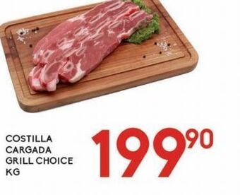 Alsuper Costilla cargada grill choice kg oferta