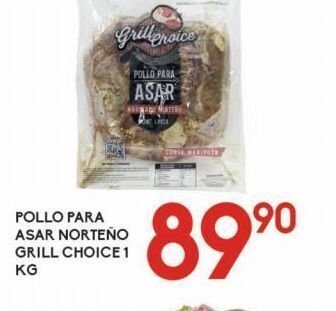 Pollo para asar norteño grill choice 1kg