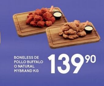 Alsuper Boneless de pollo bufalo o naturales mybrand kg oferta