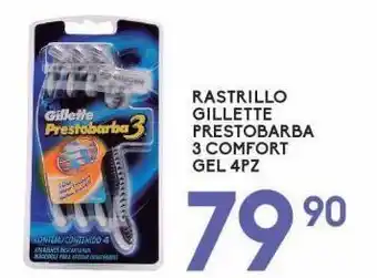 Rastrillo gillette prestobarba 3 comfort gel 4pz