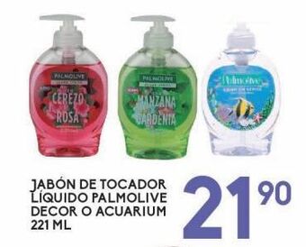 Alsuper Jabón de tocador líquido palmolive decor o acuarium 221ml oferta