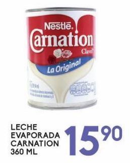 Alsuper Leche evaporada carnation 360g oferta