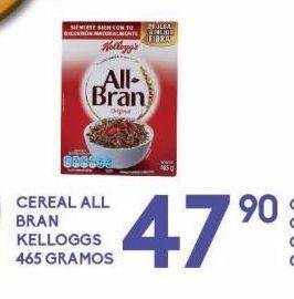 Alsuper Cereal all bran kellogg's 465g oferta