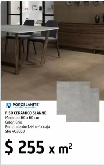Sodimac Homecenter Piso cerámico slanne 60x60cm x m2 oferta