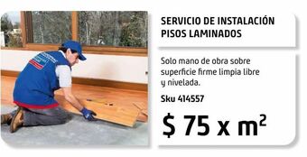 Sodimac Homecenter Servicio de instalación de pisos laminados oferta