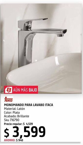 Sodimac Homecenter Monomando para lavabo itaca washbasin oferta