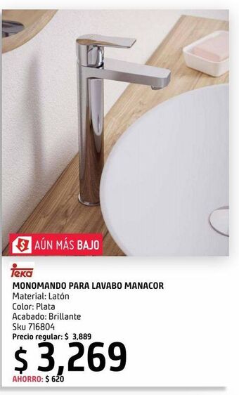 Sodimac Homecenter Monomando para lavabo manacor washbasin oferta