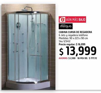 Sodimac Homecenter Cabina curva de regadera fondo verde oferta