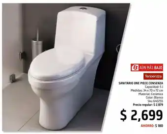 Sodimac Homecenter Sanitario wc one piece cosenza blanco oferta