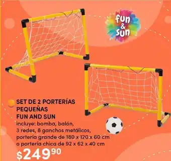 Set de 2 porterías pequeñas fun and sun