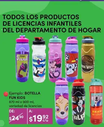 Woolworth Botella fun kids oferta