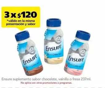 Farmacia San Pablo Suplementos alimenticios ensure 3 unid x 237 ml oferta