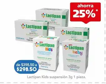 Farmacia San Pablo Lactipan kids suspensión 3 g 1 pieza oferta