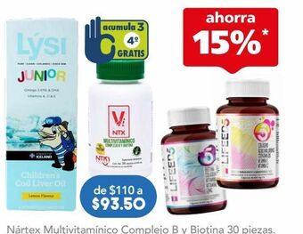 Farmacia San Pablo Nártex suplemento alimenticio ntx vi multivitamínico complejo b y biotina oferta