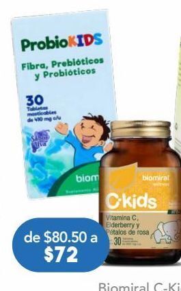 Farmacia San Pablo Biomiral c-kids vitamina c, elderberry y petalos de rosa oferta