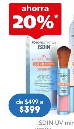 Farmacia San Pablo Isdin uv mineral brush fotoprotector facial fps 50+ con brocha oferta