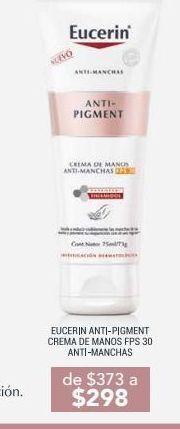 Farmacia San Pablo Eucerin anti-pigment crema de manos fps 30 anti-manchas oferta