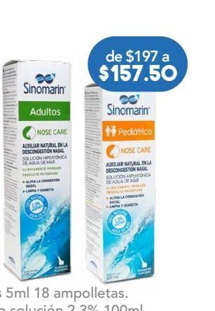 Farmacia San Pablo Sinomarin adultos 125 ml solución lata agua de mar 2.3 % oferta