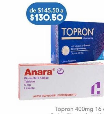 Farmacia San Pablo Topron 400mg 16 cápsulas oferta