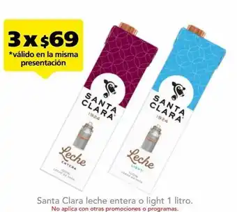 Farmacia San Pablo Santa clara leche entera 100% pura de vaca x 3 unids oferta