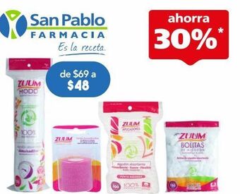Farmacia San Pablo Zuum modd almohadillas de algodón 100% puro oferta