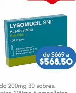 Farmacia San Pablo Lysomucil 5 solución ampolleta oferta