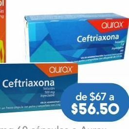 Ceftriaxona 500 mg lidocaína 20 mg